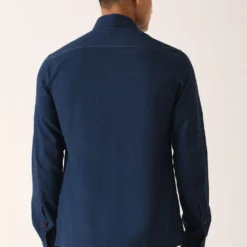 Dhruv Vaish Navy Blue Handloom Cotton Shirt 9 Dhruv Vaish Navy Blue Handloom Cotton Shirt -Cheap Drapvera Store d06c0121b 5