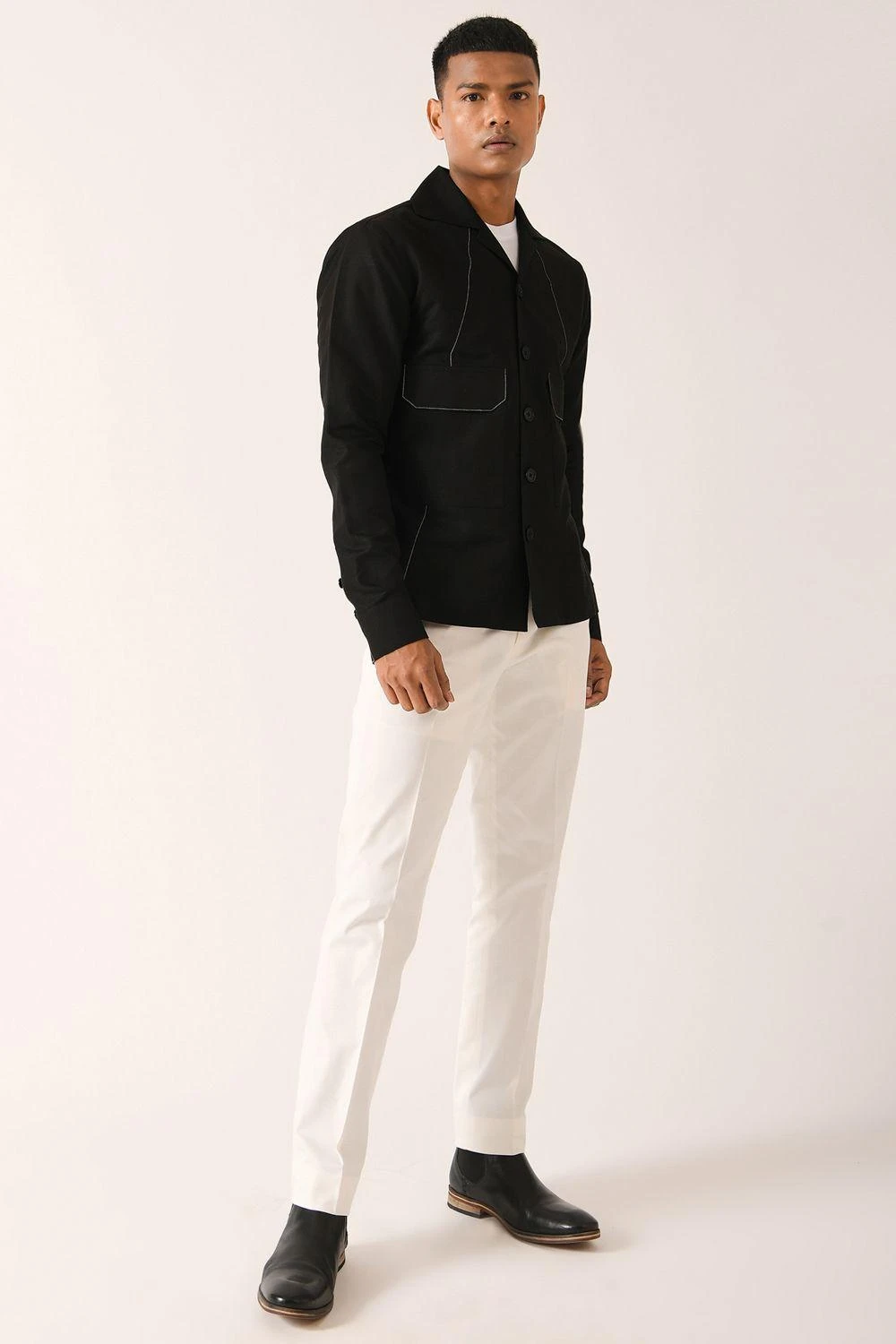 Dhruv Vaish Black Flap Pocket Shirt 2 Dhruv Vaish Black Flap Pocket Shirt - Image 2