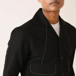 Dhruv Vaish Black Flap Pocket Shirt 7 Dhruv Vaish Black Flap Pocket Shirt -Cheap Drapvera Store d06c0141 3