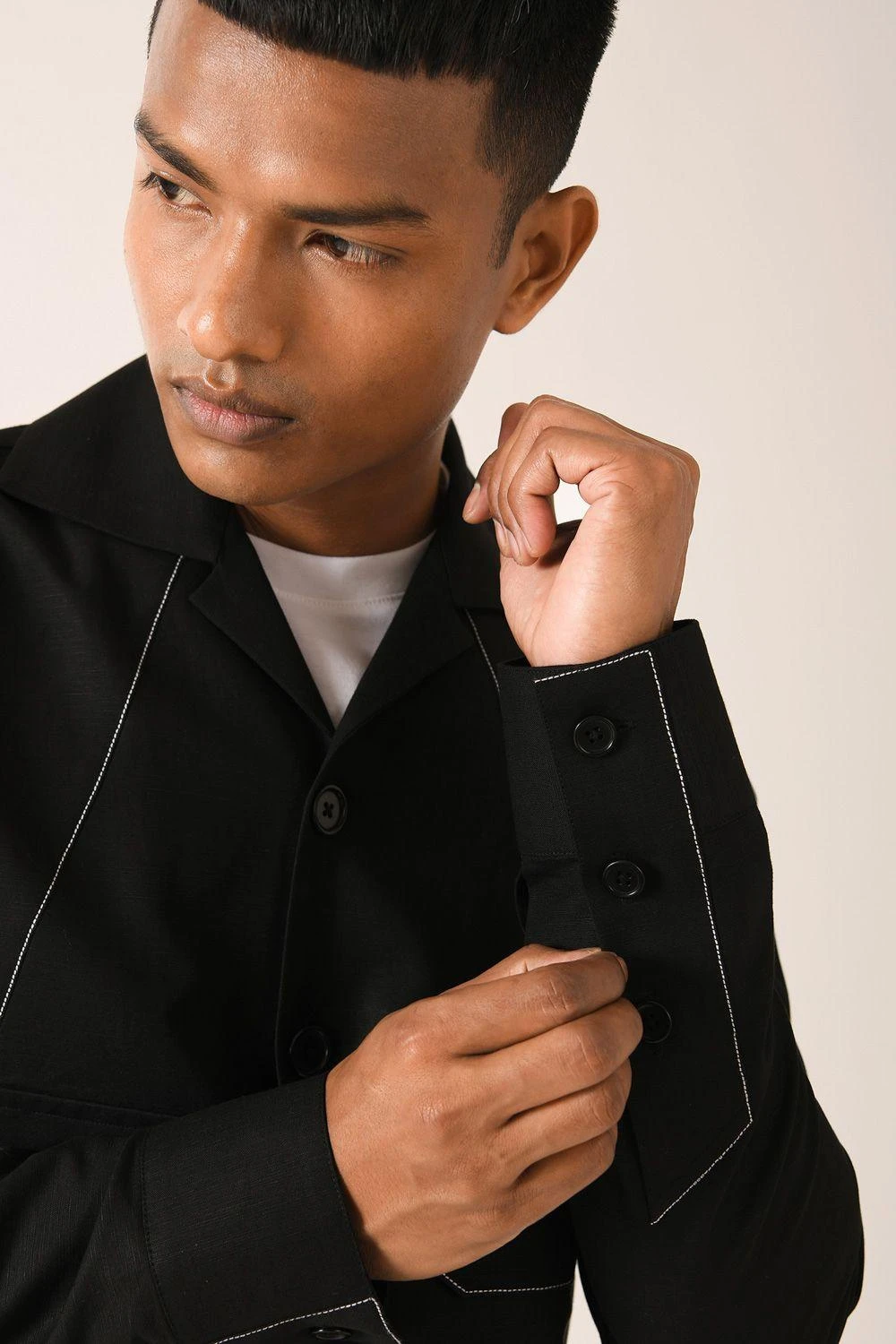 Dhruv Vaish Black Flap Pocket Shirt 4 Dhruv Vaish Black Flap Pocket Shirt - Image 4