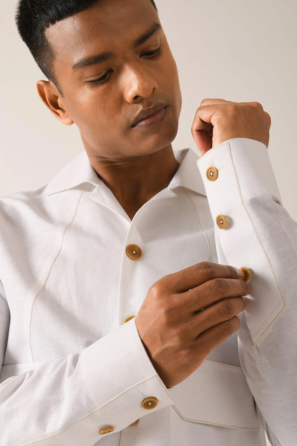 Dhruv Vaish White Flap Pocket Shirt 2 Dhruv Vaish White Flap Pocket Shirt - Image 2