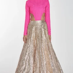 Itrh Pink & Gold Lehenga Set