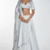 Itrh Silver Crystal Lehenga Set