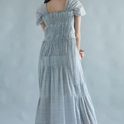 SWGT Blue Prarie Cotton Dress -Cheap Drapvera Store dr20 21 3