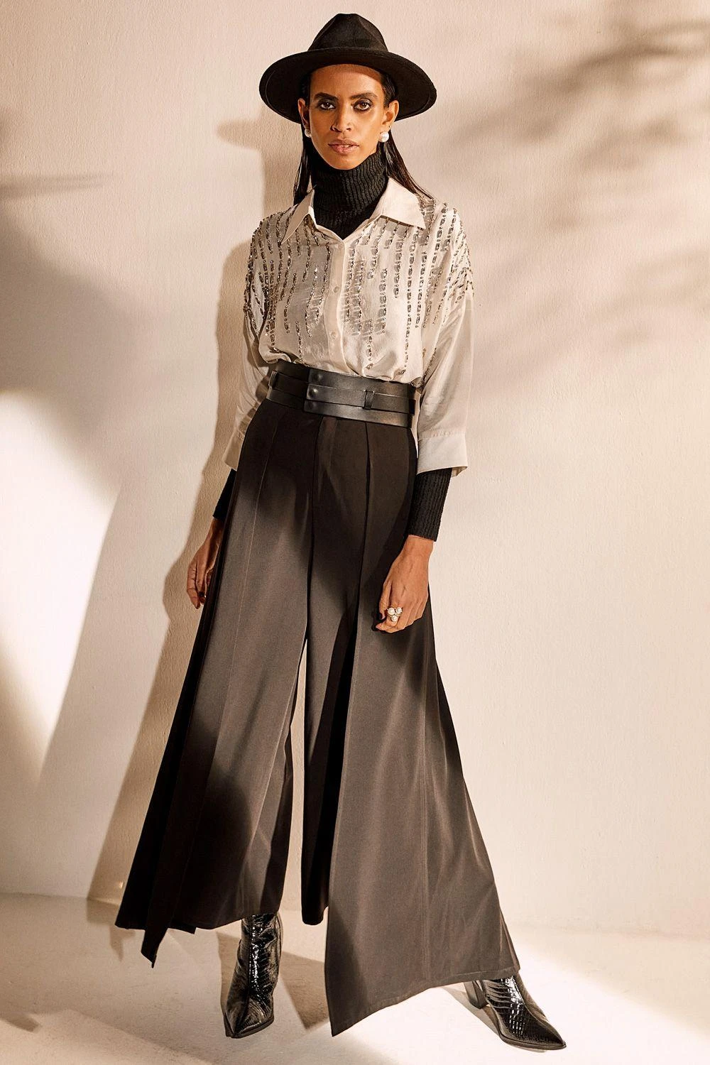 431-88 By Shweta Kapur Flap Black Palazzos 1 431-88 By Shweta Kapur Flap Black Palazzos