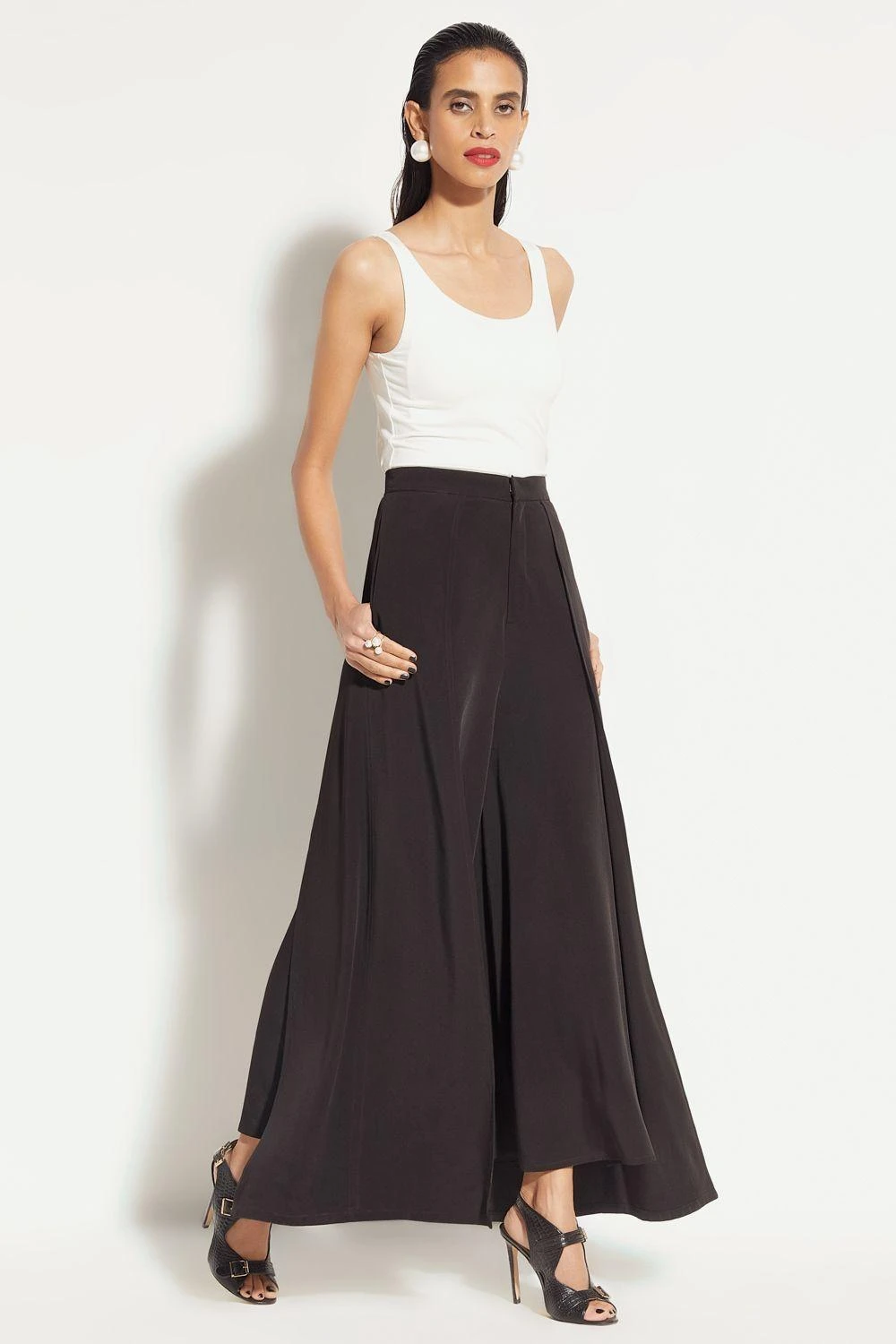 431-88 By Shweta Kapur Flap Black Palazzos 4 431-88 By Shweta Kapur Flap Black Palazzos - Image 4