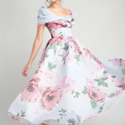 Gauri & Nainika Shawl Collar Midi Dress