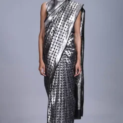 Hemang Agrawal Silver Drill Blouse