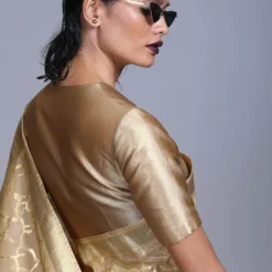 Hemang Agrawal Gold V Neck Drill Blouse -Cheap Drapvera Store ha21 3