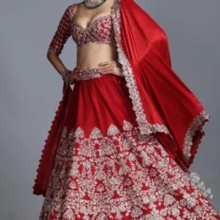 Jayanti Reddy Red Fully Embroidered Lehenga Set