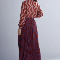 KoAi Dabu Zig Zag Shirt With Bow Neck -Cheap Drapvera Store kofw20004 3