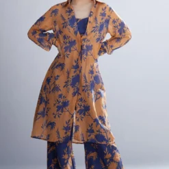 KoAi Blue And Orange Floral Pants -Cheap Drapvera Store kofw20019 3