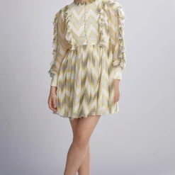 KoAi Printed Georgette Dress -Cheap Drapvera Store kofw20103 3