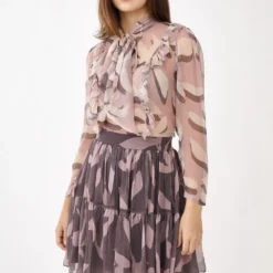 KoAi Purple & Pink Floral Short Skirt -Cheap Drapvera Store kofw21034 3