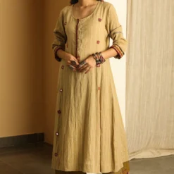 Medha Beige Sheer Pants