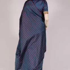 Mimamsaa Teal & Wine V Neck Blouse -Cheap Drapvera Store mim01224 4