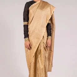 Mimamsaa Silk Chanderi Black Blouse