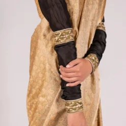 Mimamsaa Silk Chanderi Black Blouse -Cheap Drapvera Store mim01225 3