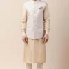 Tarun Tahiliani Men Ivory Applique Bundi Jacket