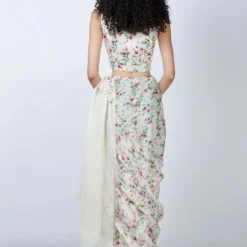 Nadiya Paar Floral Blouse With Bead Detailing -Cheap Drapvera Store napa19 4