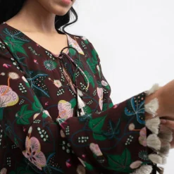PS Pret By Payal Singhal Brown Abutilon Print Boho Dress -Cheap Drapvera Store ps dr0014 c 3