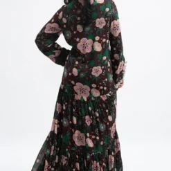 PS Pret By Payal Singhal Brown Abutilon Print Boho Dress -Cheap Drapvera Store ps dr0014 c 4