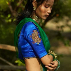 Medha Peacock Blue Panelled Lehenga Set -Cheap Drapvera Store s22 l blu 3