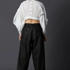 Chola Balloon Sleeve Crop Shirt 5 Chola Balloon Sleeve Crop Shirt -Cheap Drapvera Store sh0097c 3