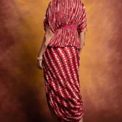 Saaksha & Kinni Red Checkered Kaftan Style Top -Cheap Drapvera Store sk 229sk8 5