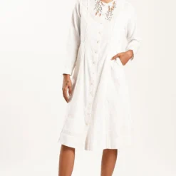 Ivory Hand Embroidered Dress