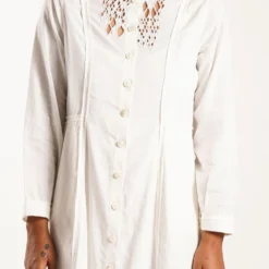 Ivory Hand Embroidered Dress -Cheap Drapvera Store sks2009 3