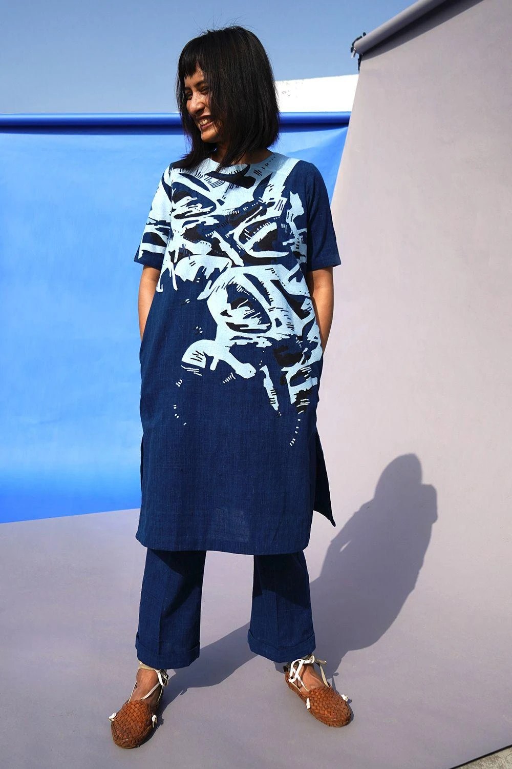 Indigo Bell Shaped Pants 1 Indigo Bell Shaped Pants