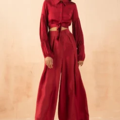 APZ Cranberry Silk Pants