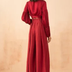 APZ Cranberry Silk Pants 5 APZ Cranberry Silk Pants -Cheap Drapvera Store slp c 3