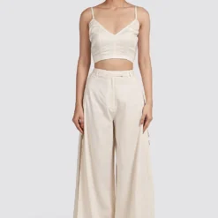 Ikai Cutwork Pleated Pants