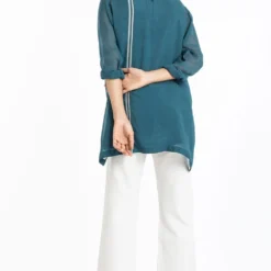 Three Organza Striped Top -Cheap Drapvera Store ss20 t02 3