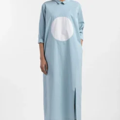 Three Powder Blue Circle Dress