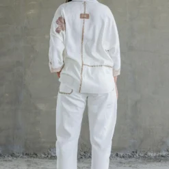 Sunira Designs White Hand Spun Cotton Shirt 7 Sunira Designs White Hand Spun Cotton Shirt -Cheap Drapvera Store sun0603 4