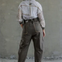 Sunira Designs Hand Block Printed Chanderi Shirt -Cheap Drapvera Store sun0610 5