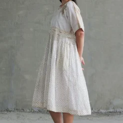 Sunira Designs Tan Brown Hand Spun Chanderi Dress 9 Sunira Designs Tan Brown Hand Spun Chanderi Dress -Cheap Drapvera Store sun0627 4