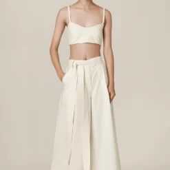 Chola Pleated White Pants With Belt 6 Chola Pleated White Pants With Belt -Cheap Drapvera Store tr0028c 3 1