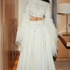 Varun Bahl Ivory Embroidered Top & Skirt Set -Cheap Drapvera Store vb1509 18 3