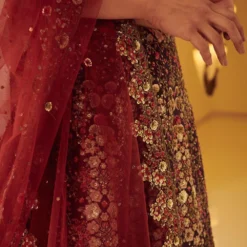 Varun Bahl Maroon Embellished Lehenga Set 10 Varun Bahl Maroon Embellished Lehenga Set -Cheap Drapvera Store vbcw2020tbl 04 5