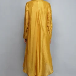 YAVI Yellow Silk Embroidered Dress -Cheap Drapvera Store yc4t 19l 4